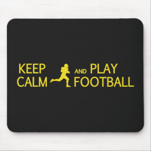 Tapis De Souris Conserver le calme et le jeu Football personnalisé