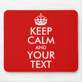 Tapis De Souris Conserver le calme et le texte (Devant)