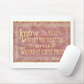 Tapis De Souris Consommation saine de ferme organique (Avec souris)