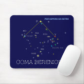 Tapis De Souris Constellation Coma Berenices de l'hémisphère Nord (Avec souris)
