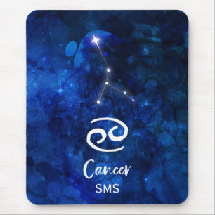 Tapis De Souris Constellation du zodiaque Cancer Monogramme Galaxi