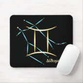 Tapis de souris constellation du zodiaque Gémeaux (Avec souris)