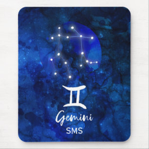 Tapis De Souris Constellation du zodiaque Gémeaux Monogramme Galax