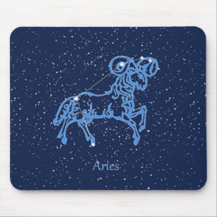 Tapis De Souris Constellation et signe du zodiaque du Bélier avec