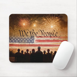 Tapis De Souris Constitution des États-Unis avec feux d'artifice e