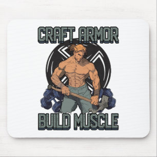 Tapis De Souris Construire Armure Craft Muscler Cosplay Gym Citati