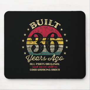 Tapis De Souris Construit il y a 36 ans 36e anniversaire Toutes le