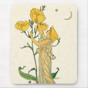 Tapis De Souris Conte de Fées Vintage, Primevère du Soir, Walter C