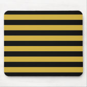 Tapis De Souris Contemporary Black Metallic Gold Stripe Layout (Devant)