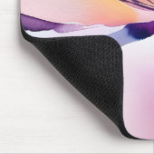 Tapis De Souris Contemporary Floral Optional Custom Name (Coin)