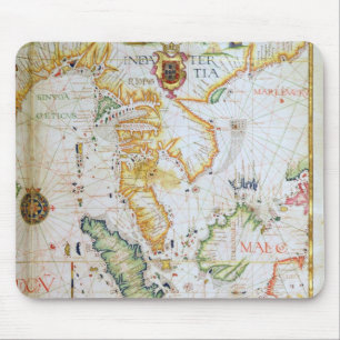 Tapis De Souris Continent Asie du Sud-Est, détail d'atlas du mond