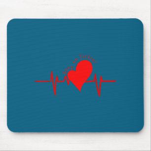 Tapis De Souris Continuez à cocher ! Battement de cœur EKG Vache S