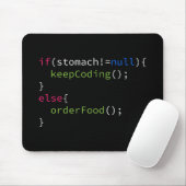 Tapis De Souris Continuez à coder ou commandez la nourriture (Avec souris)