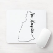 Tapis De Souris Contour d'état du New Hampshire avec le manuscrit (Avec souris)