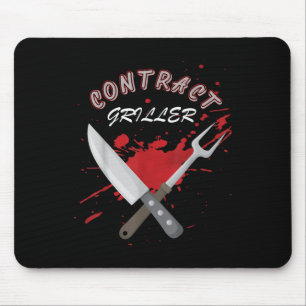 Tapis De Souris Contrat Griller Funny Grill Barbecue Barbecue Chem