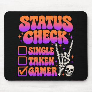 Tapis De Souris Contrôle de statut humour de gamer pour les fans d