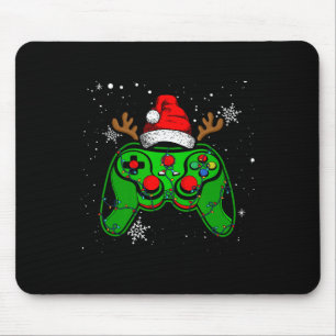 Tapis De Souris Contrôleur de jeu Noël Santa Hat Gamer Boys 2