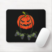 Tapis De Souris Contrôleurs Jack-o'-lantern Video Gamer Halloween  (Avec souris)