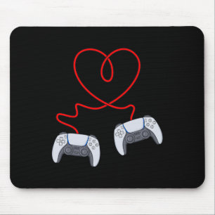 Tapis De Souris Contrôleurs vidéo Joueur Valentines Jour Coeurs Ga