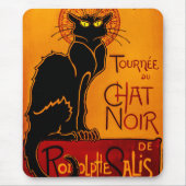 Tapis De Souris Conversation Noir - Chat noir (Devant)