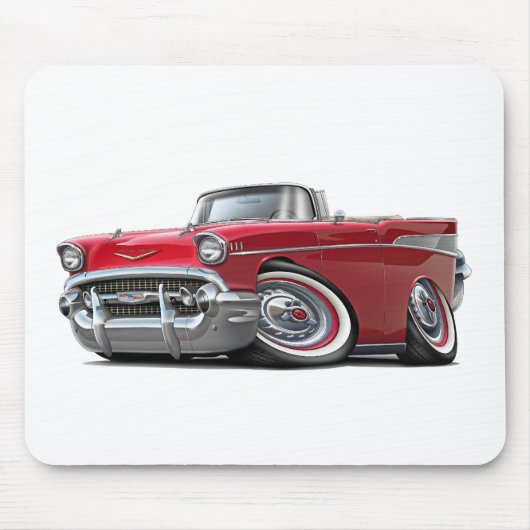 Tapis De Souris Convertible 1957 rouge de Chevy Belair (Devant)
