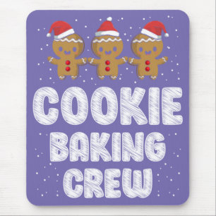 Tapis De Souris Cookie Baking Crew Chemise de Noël Famille Gingerb