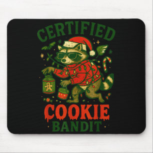 Tapis De Souris Cookie Bandit Certifié, Funny Christmas Lights Ra