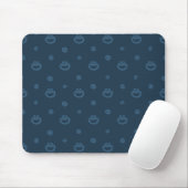 Tapis De Souris Cookie Monster and Cookies Blue Navy Pattern (Avec souris)