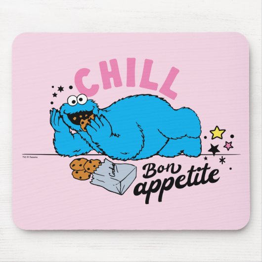 Tapis De Souris Cookie Monster | Bon appétit Chill (Devant)