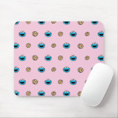 Tapis De Souris Cookie Monster et Cookies Motif rose (Avec souris)