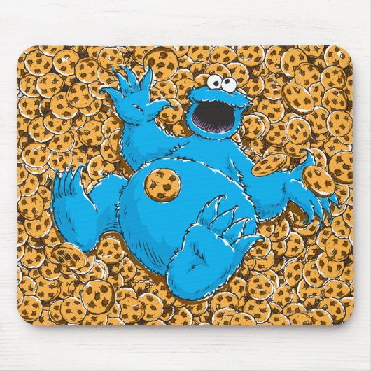 Tapis De Souris Cookie Monster et cookies vintage (Devant)