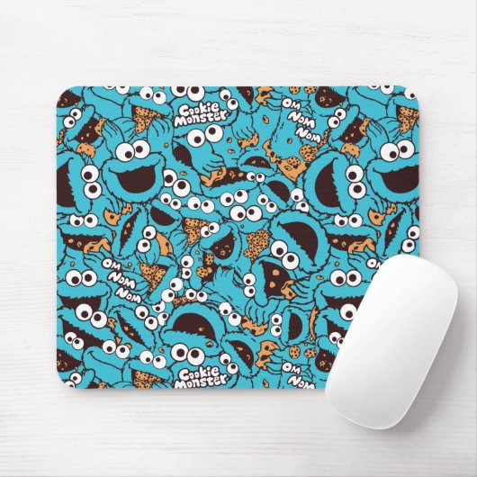 Tapis De Souris Cookie Monster | Nom Nom Nom Motif (Avec souris)
