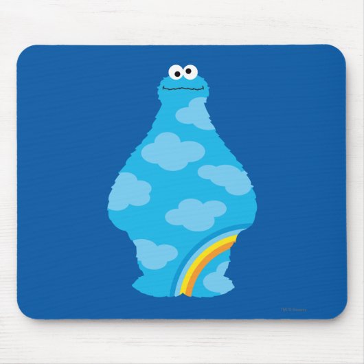Tapis De Souris Cookie Monster Rainbows (Devant)