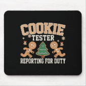 Tapis De Souris Cookie Tester Réerte Pour Devoir Drôle Noël Xma (Devant)