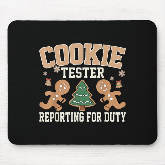 Tapis De Souris Cookie Tester Réerte Pour Devoir Drôle Noël Xma (Devant)