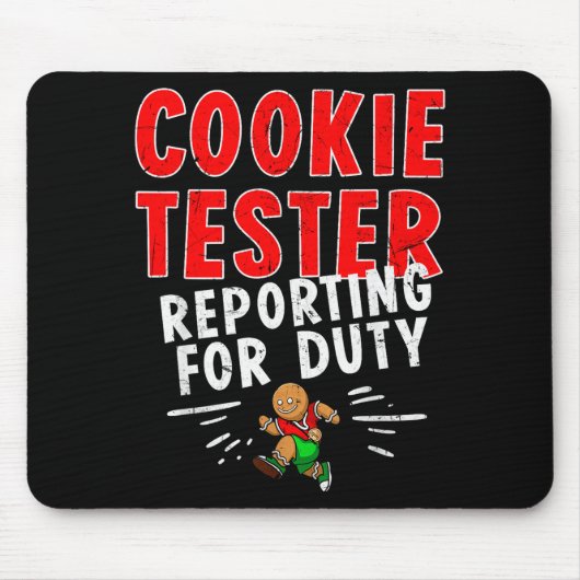 Tapis De Souris Cookie Tester Rerting Duty Funny Husband Christmas (Devant)