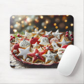 Tapis De Souris Cookies de Noël (Avec souris)