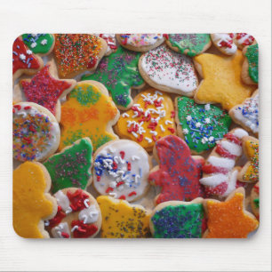Tapis De Souris Cookies de Noël Je Cuisine de vacances colorée