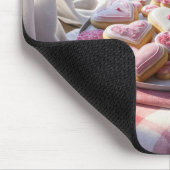 Tapis De Souris Cookies en forme de cœur sur une couverture à carr (Coin)