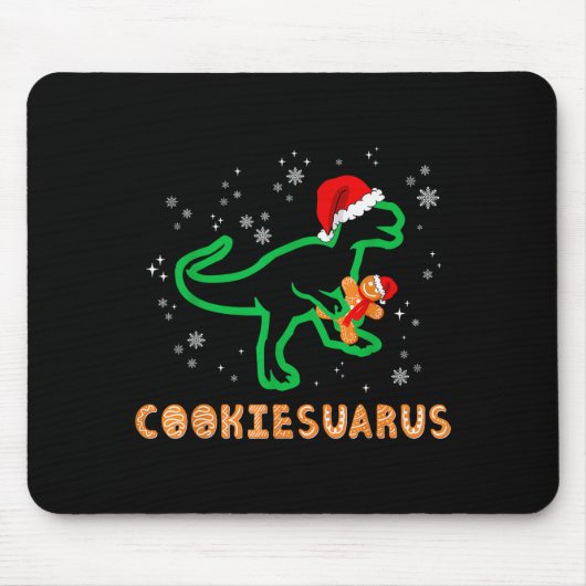 Tapis De Souris Cookiesaurus Christmas Dinosaur Rex Sugar Cookie (Devant)