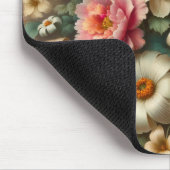 Tapis De Souris Cool 3 D jardin fleuri art numérique (Coin)