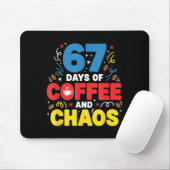 Tapis De Souris Cool 67 Days Of Coffee Teacher Retro Vibes School (Avec souris)