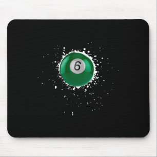 Tapis De Souris Cool 6 balles Billard de six billard de billard de