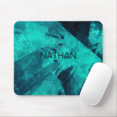 Tapis De Souris Cool Abstract Jagged Blue Art Personalised (Avec souris)