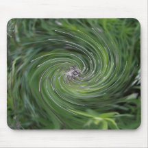 Cool Abstrait Retro Chartreuse Green Floral Swirl