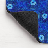 Tapis De Souris Cool, art numérique moderne de bleu mauvais oeil m (Coin)
