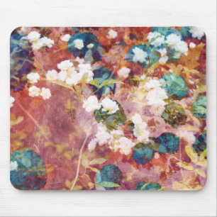 Tapis De Souris Cool, art tendance de motif fleuri romantique