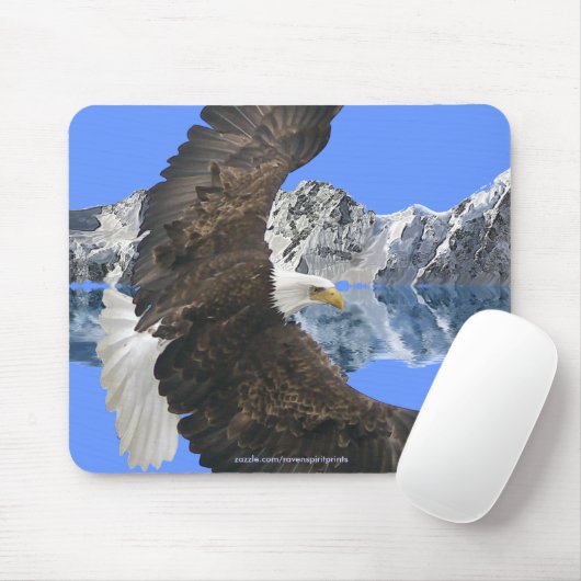 Tapis De Souris Cool Bald Eagle Wildlife Collection (Avec souris)