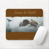 Tapis De Souris Cool Bald Eagle Wildlife Collection (Avec souris)