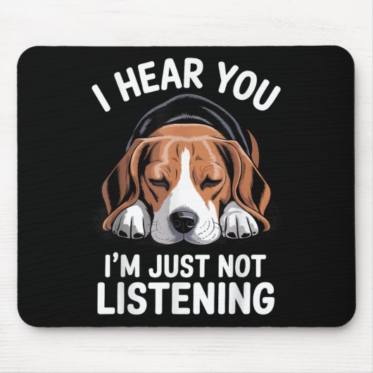Tapis De Souris Cool Beagle Design Pour Hommes Femmes Chien Thème (Devant)